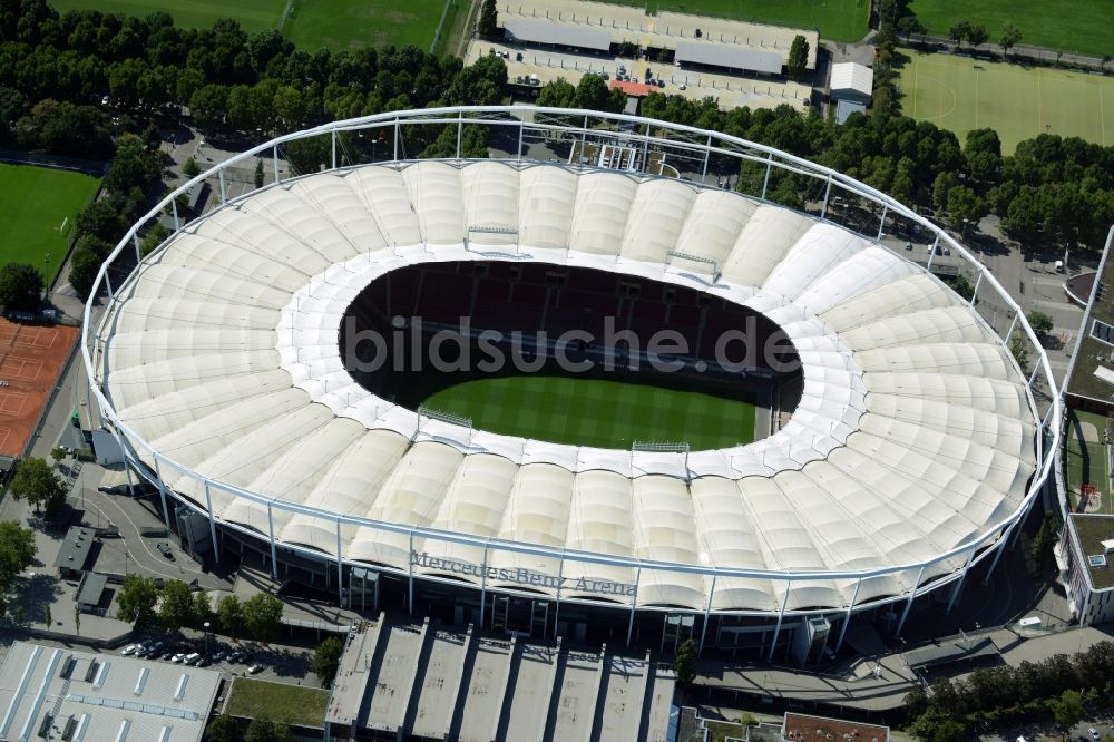 Stuttgart von oben - Stadion in Stuttgart im Bundesland Baden-Württemberg