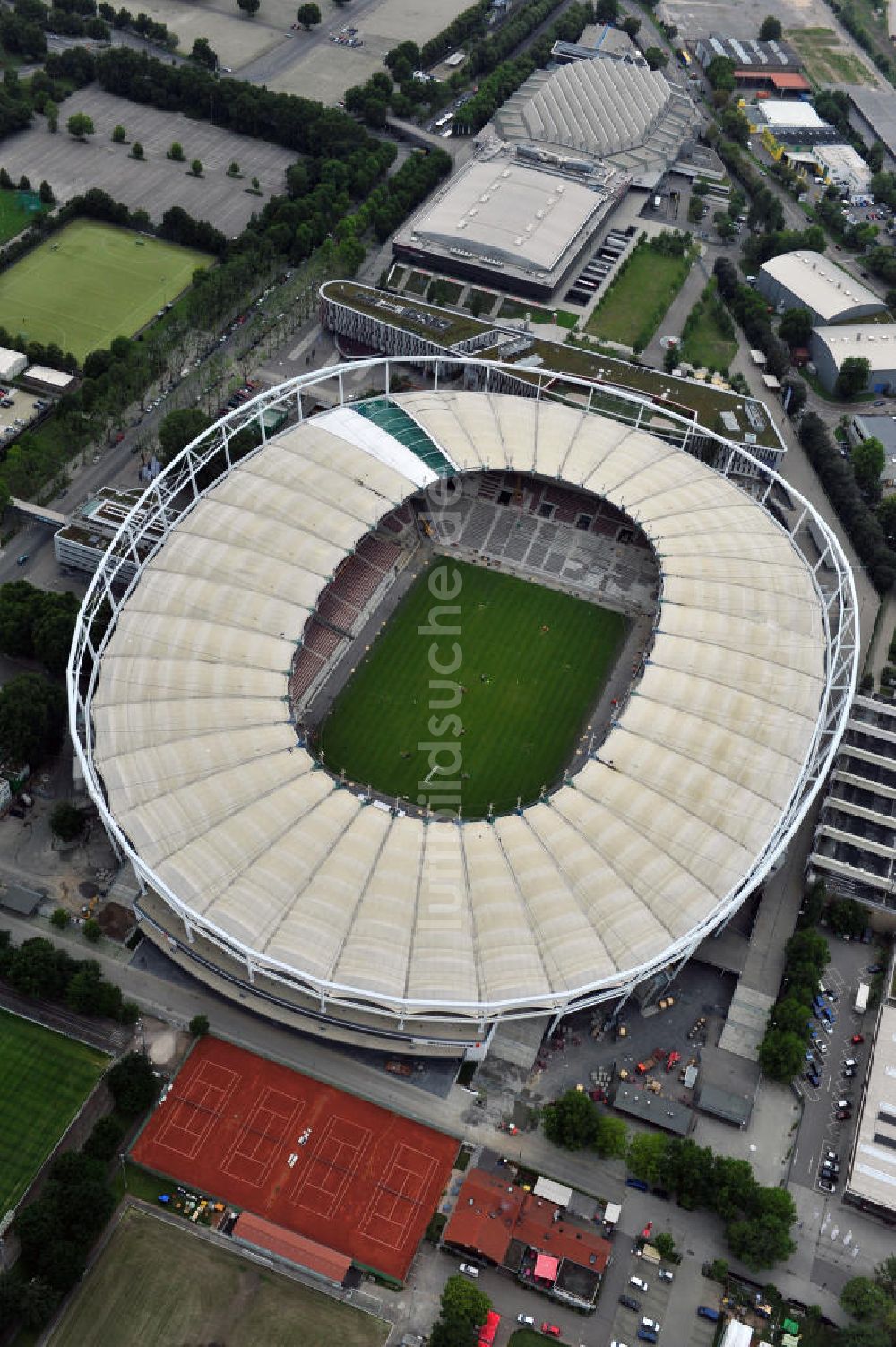 Stuttgart von oben - Stadion Stuttgart / Mercedes-Benz-Arena