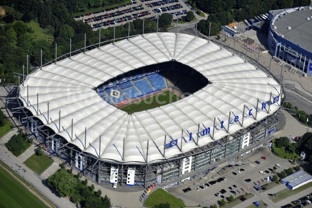 Luftbild Hamburg - Stadion Volksparkstadion des Hamburger HSV in Hamburg