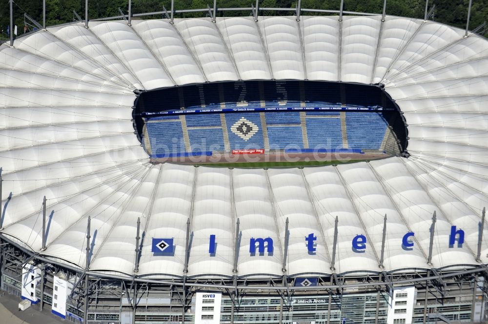 Luftaufnahme Hamburg - Stadion Volksparkstadion des Hamburger HSV in Hamburg