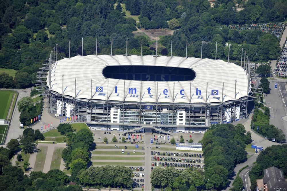 Hamburg von oben - Stadion Volksparkstadion des Hamburger HSV in Hamburg