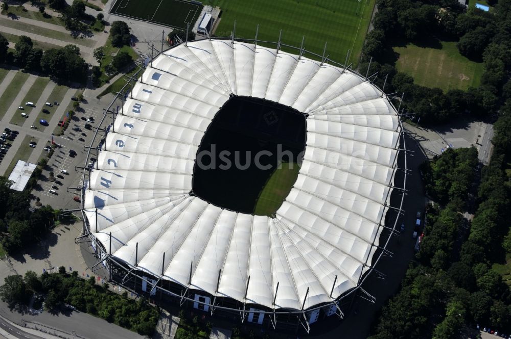 Hamburg von oben - Stadion Volksparkstadion des Hamburger HSV in Hamburg