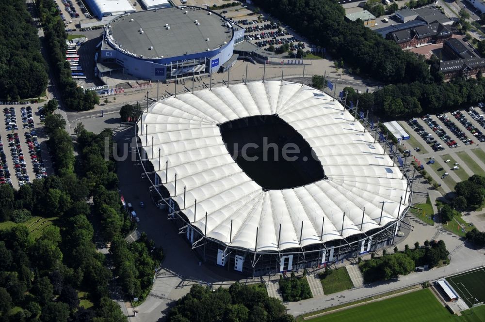 Luftbild Hamburg - Stadion Volksparkstadion des Hamburger HSV in Hamburg