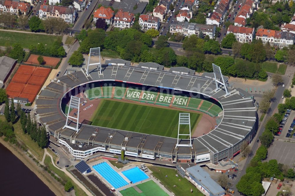 Luftaufnahme Bremen - Stadion Weserstadion in Bremen