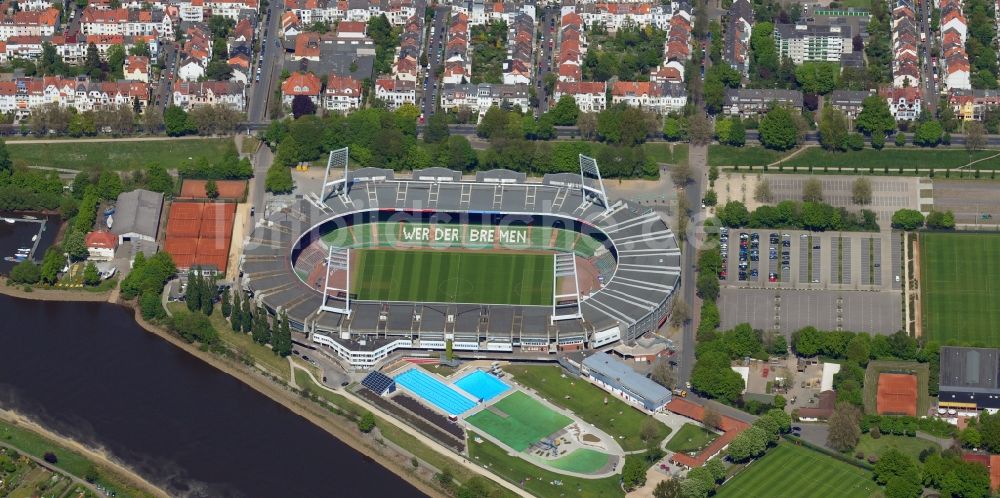 Bremen aus der Vogelperspektive: Stadion Weserstadion in Bremen