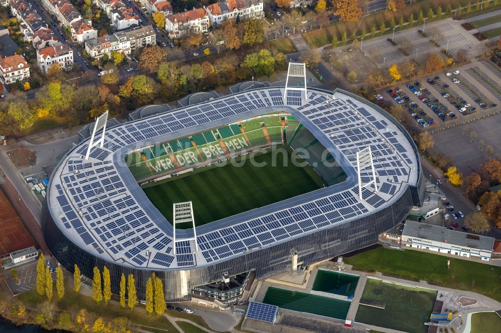 Bremen von oben - Stadion Weserstadion in Bremen