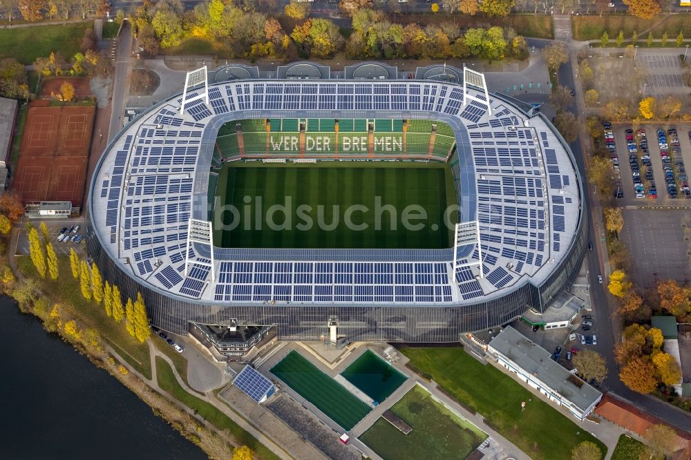 Bremen aus der Vogelperspektive: Stadion Weserstadion in Bremen