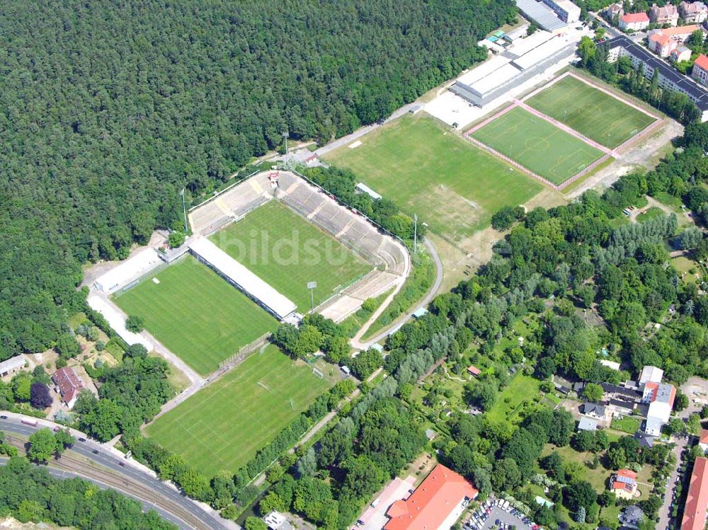 Berlin - Köpenick aus der Vogelperspektive: Stadion an der Wuhlheid