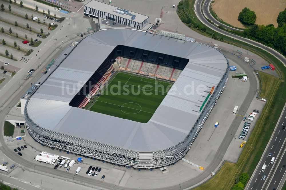 Augsburg aus der Vogelperspektive: Stadion WWK Arena Augsburg im Bundesland Bayern