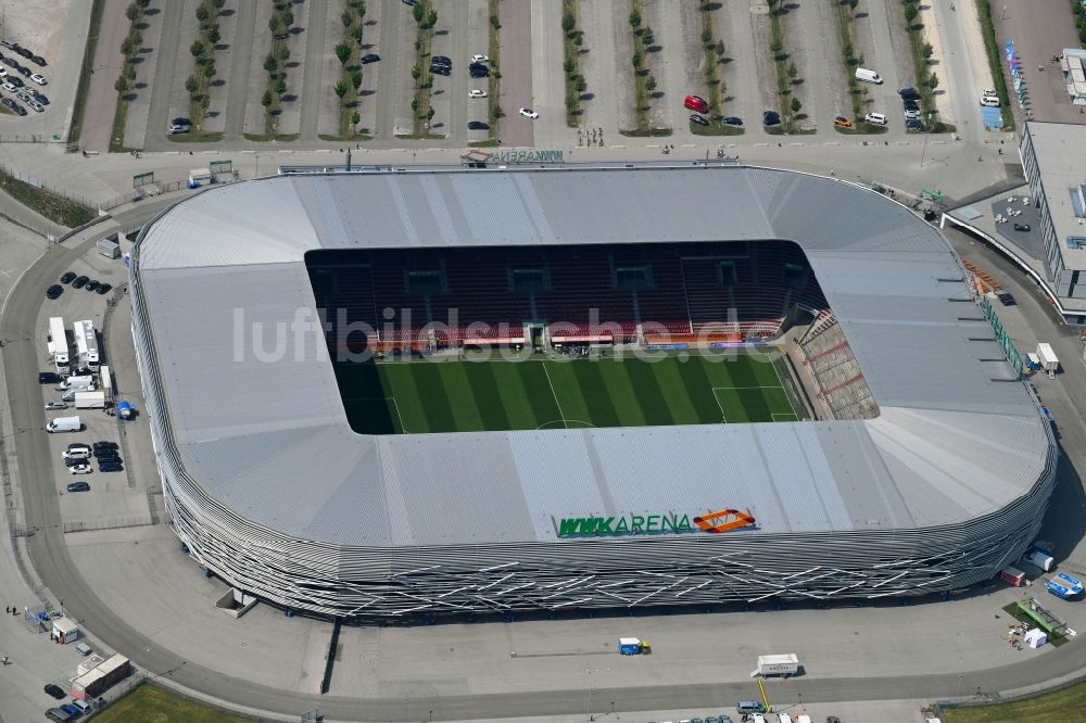 Luftaufnahme Augsburg - Stadion WWK Arena Augsburg im Bundesland Bayern