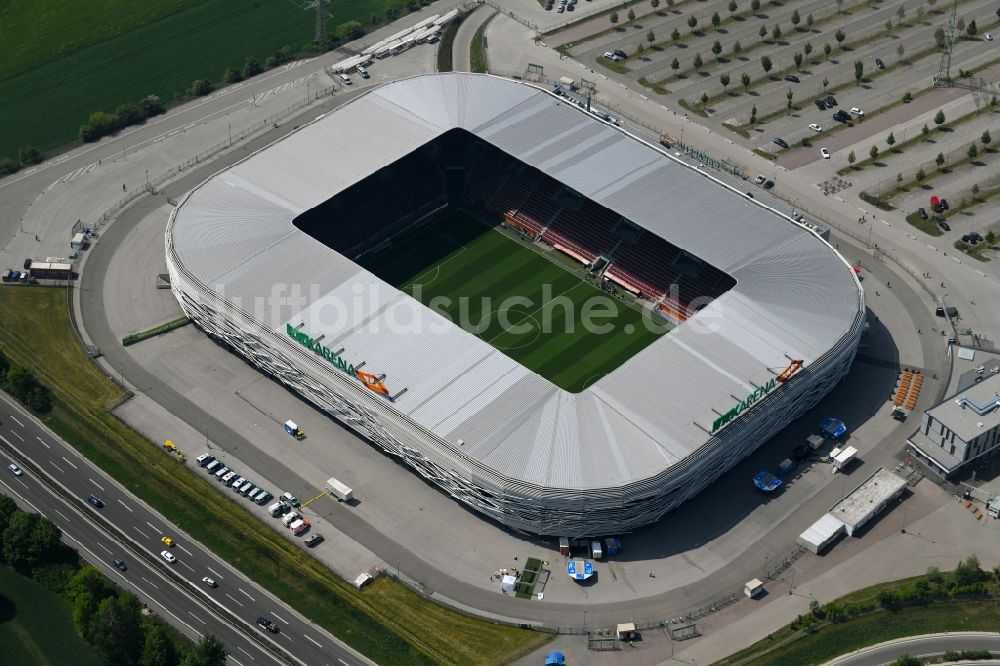 Luftaufnahme Augsburg - Stadion WWK Arena Augsburg im Bundesland Bayern