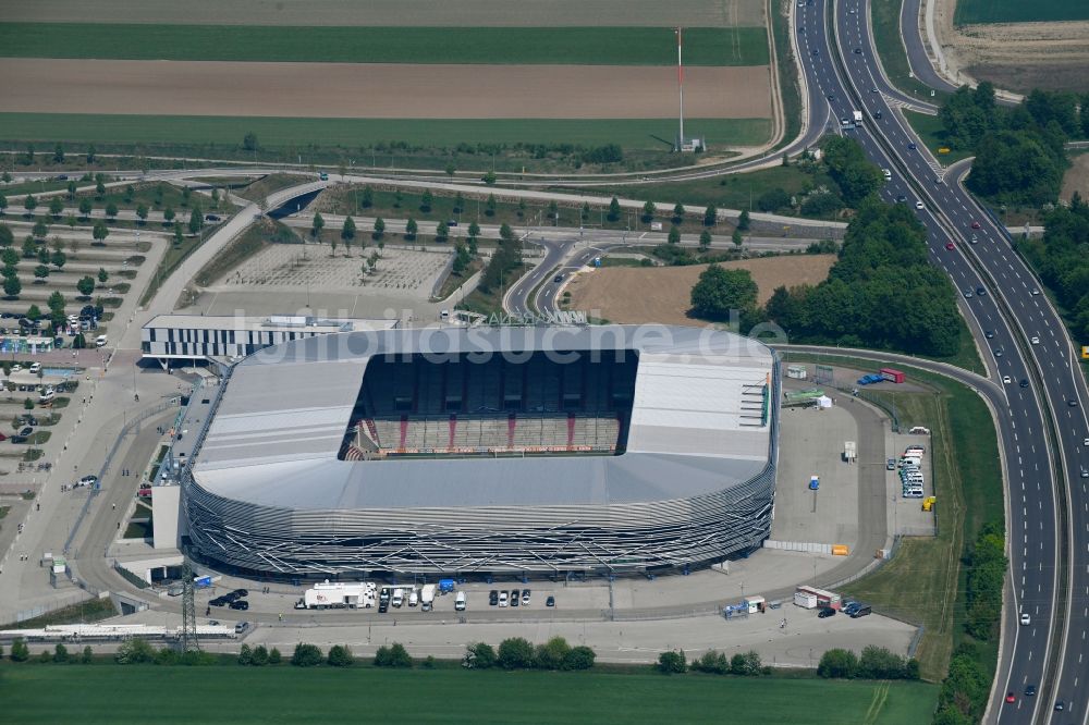 Augsburg aus der Vogelperspektive: Stadion WWK Arena Augsburg im Bundesland Bayern