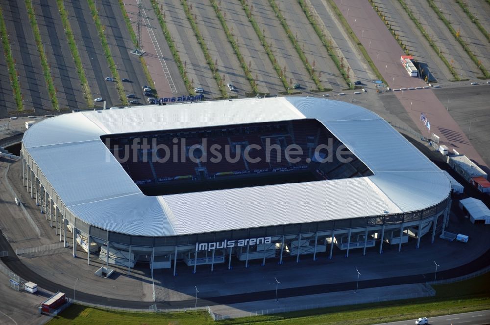 Luftbild Augsburg - Stadion WWK Arena des Fußballvereins FC Augsburg im Bundesland Bayern