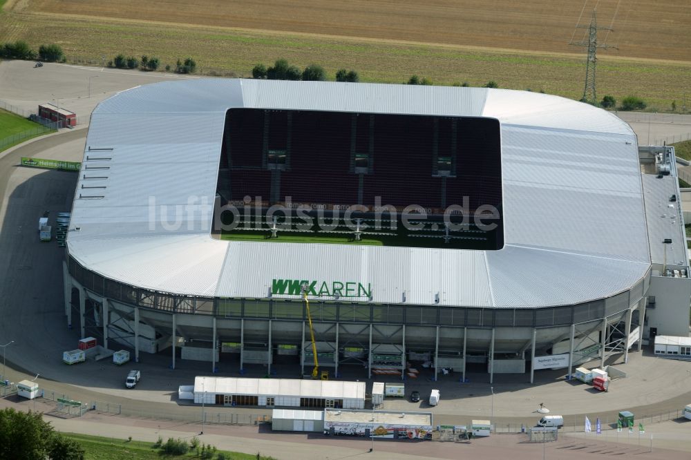 Luftbild Augsburg - Stadion WWK Arena des Fußballvereins FC Augsburg im Bundesland Bayern