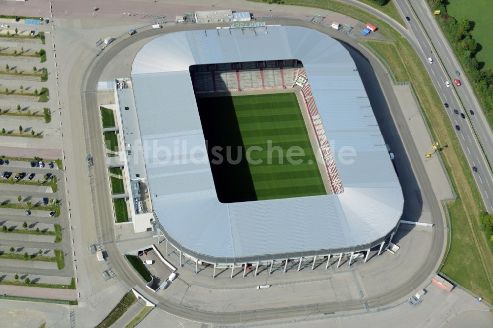 Luftbild Augsburg - Stadion WWK Arena des Fußballvereins FC Augsburg im Bundesland Bayern