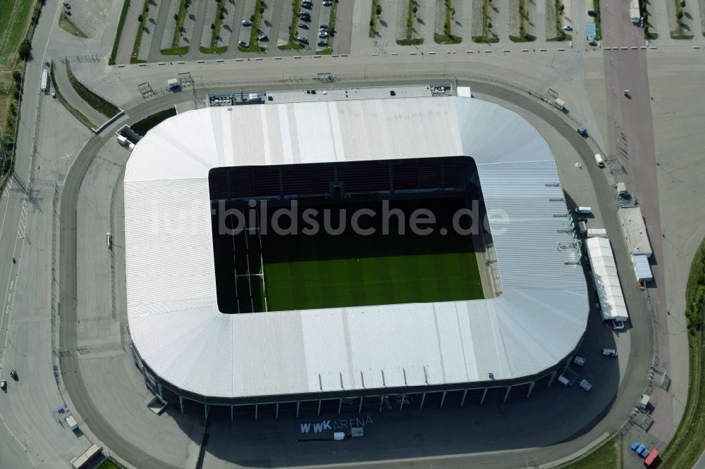 Luftbild Augsburg - Stadion WWK Arena des Fußballvereins FC Augsburg im Bundesland Bayern