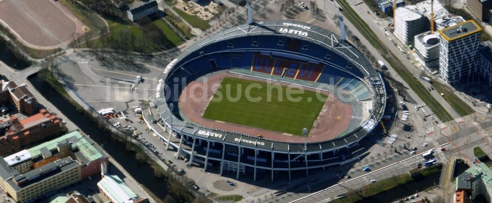 Göteborg aus der Vogelperspektive: Stadionanlage der Gamla Ullevi - Arena in Göteborg in der Provinz Västra Götalands in Schweden