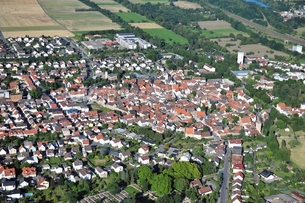 Luftbild Babenhausen - Stadkern und die Altstadt von Babenhausen im Bundesland Hessen