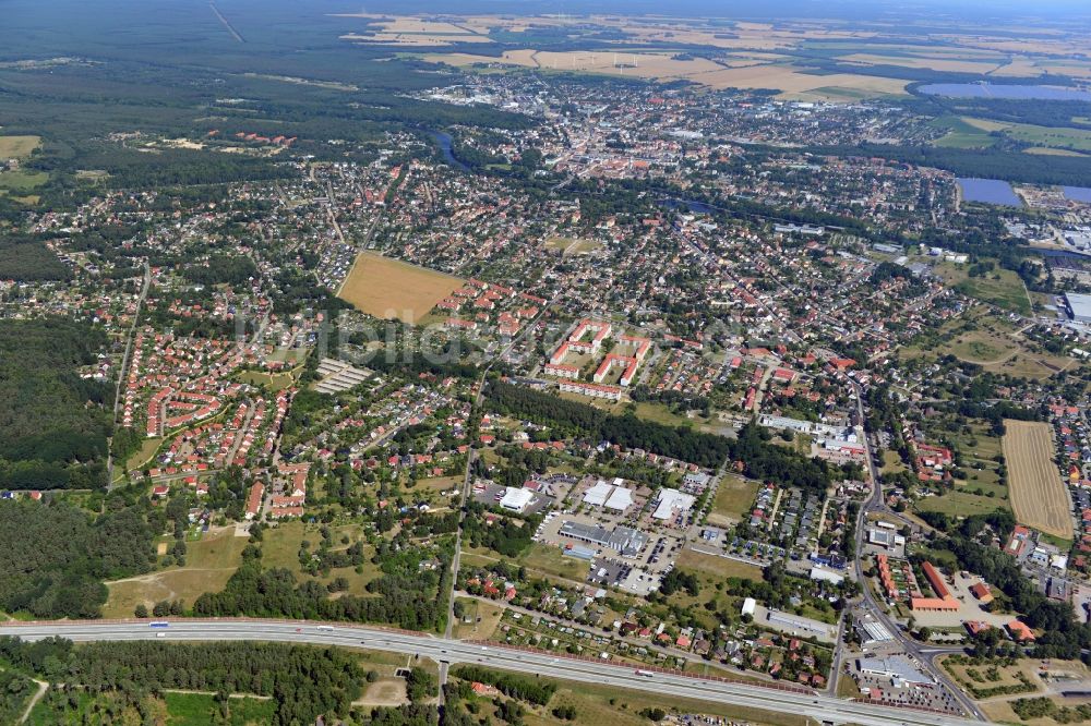 Luftaufnahme Fürstenwalde - Stadt - Ansicht der Domstadt Fürstenwalde im Bundesland Brandenburg