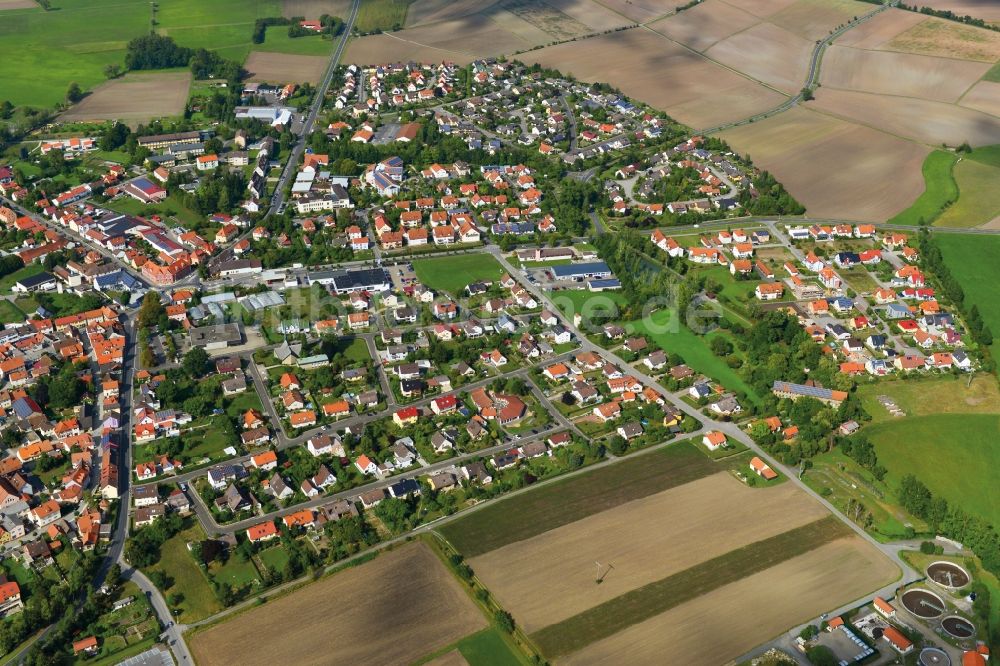 Mühle Hofheim in Unterfranken aus der Vogelperspektive: Stadt - Ansicht der Stadt Hofheim im Landkreis Haßberge in Unterfranken im Bundesland Bayern