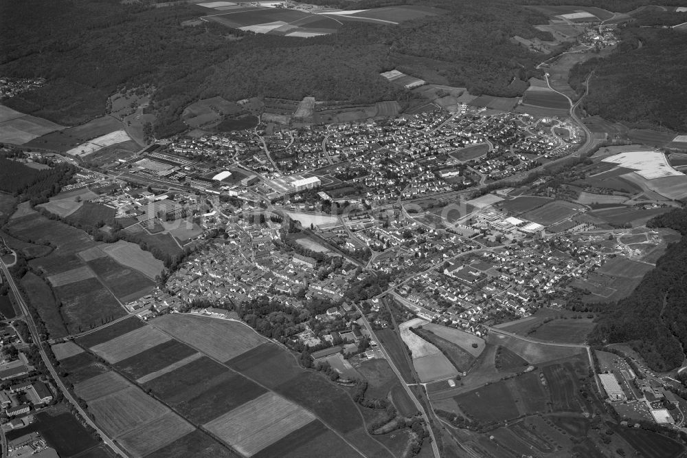 Ebern aus der Vogelperspektive: Stadt- Ansicht der zum Landkreis Haßberge gehörenden Gemeinde Ebern im Bundesland Bayern