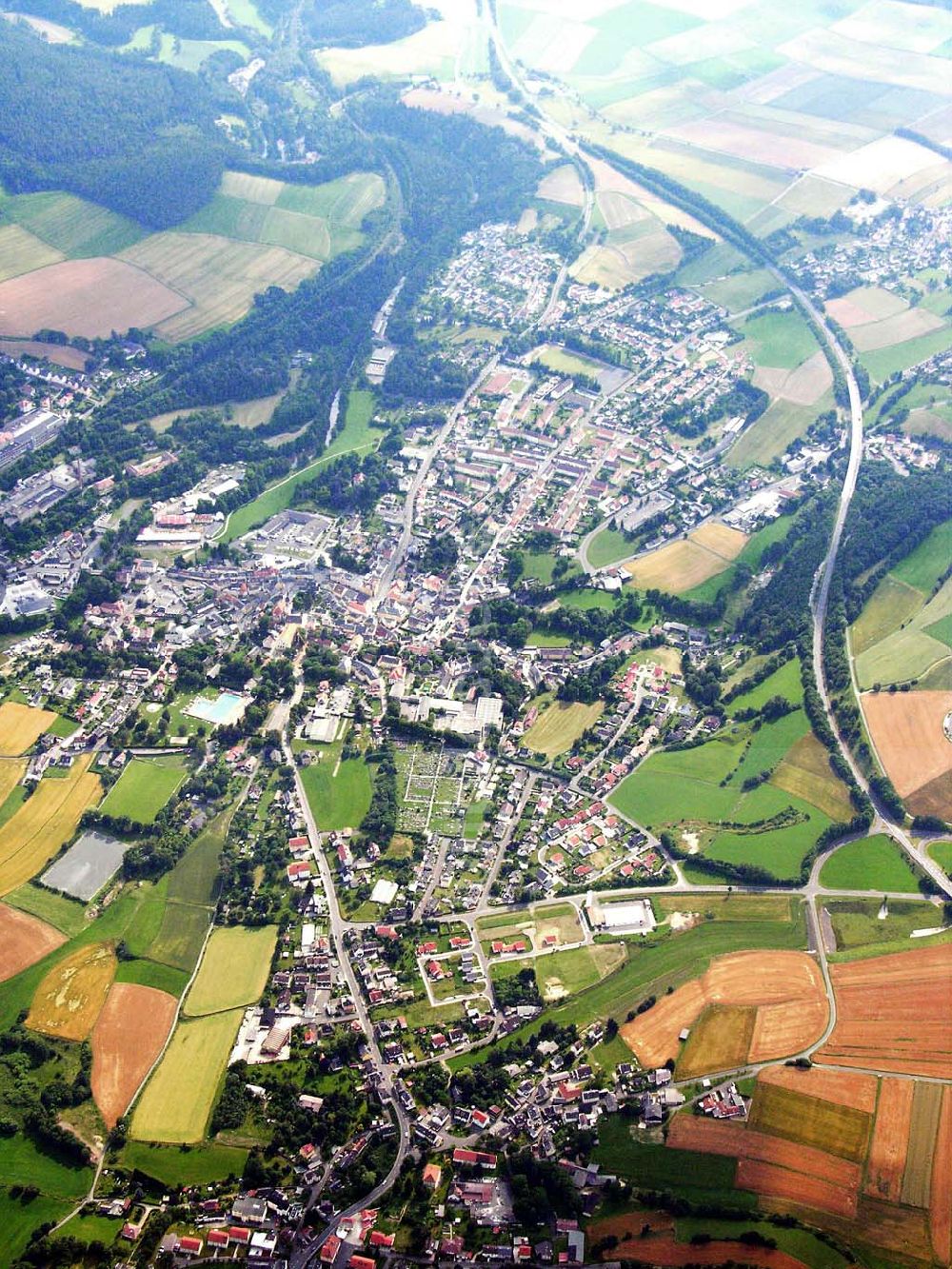 Luftbild Arzberg (Bayern) - Stadt Arzberg in Oberfranken - Bayern