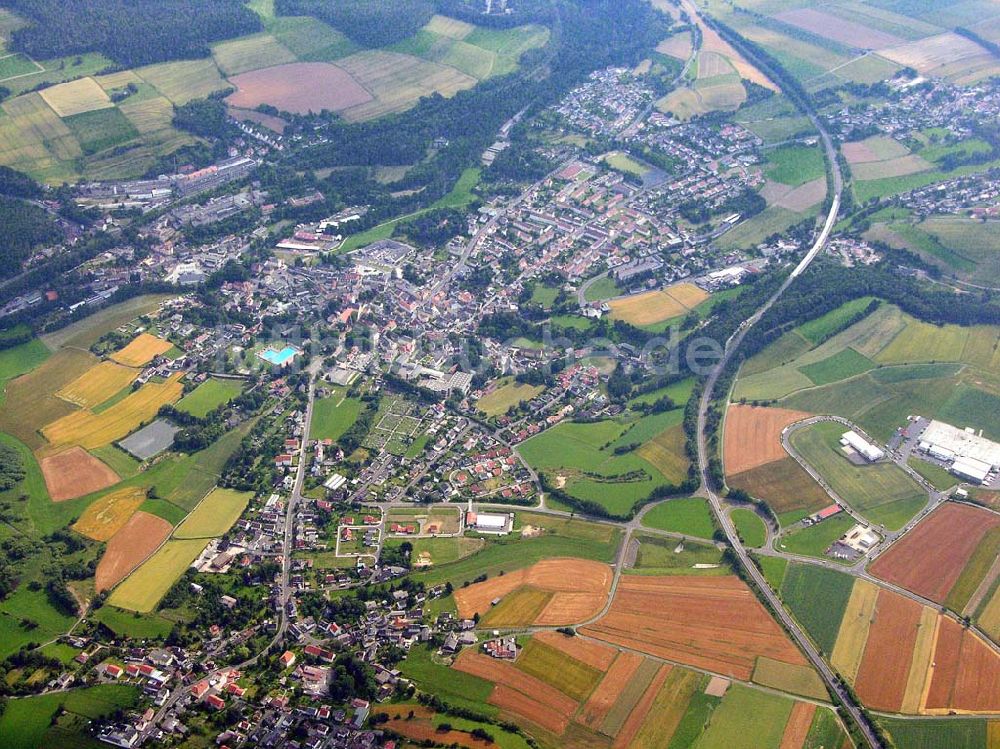 Arzberg (Bayern) von oben - Stadt Arzberg in Oberfranken - Bayern