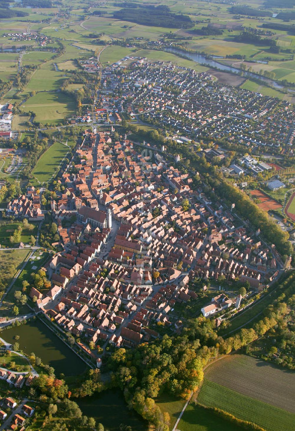 Luftaufnahme Dinkelsbühl - Stadt Dinkelsbühl