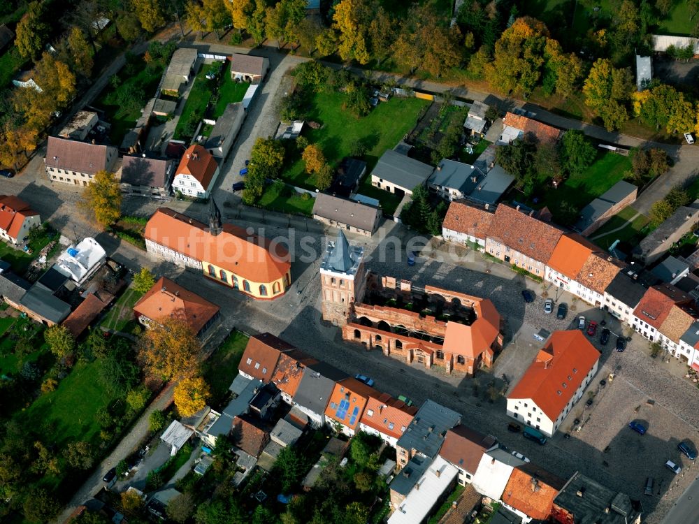 Luftbild Lieberose - Stadt- und Landkirche in Lieberose im Bundesland Brandenburg