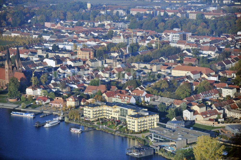 Luftbild Neuruppin - Stadt Neuruppin mit Seehotel Fontane