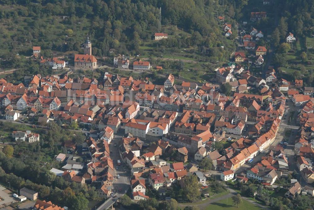 Wasungen von oben - Stadt Wasungen im Werratal