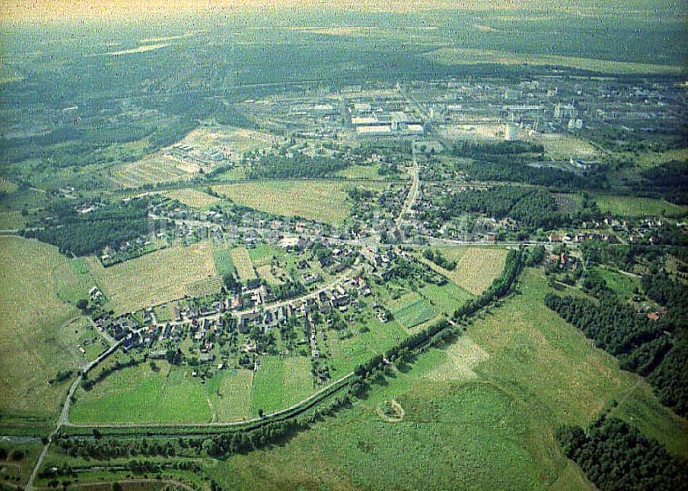 Schwarzheide / Brandenburg von oben - Stadtanischt von Schwarzheide