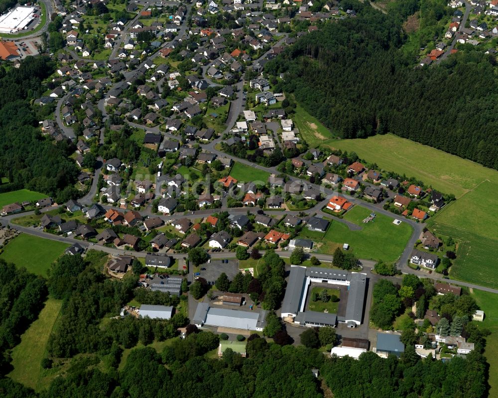 Wissen aus der Vogelperspektive: Stadtanischt von Wissen im Bundesland Rheinland-Pfalz