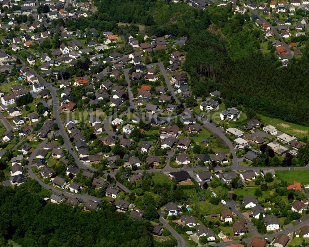 Wissen aus der Vogelperspektive: Stadtanischt von Wissen im Bundesland Rheinland-Pfalz