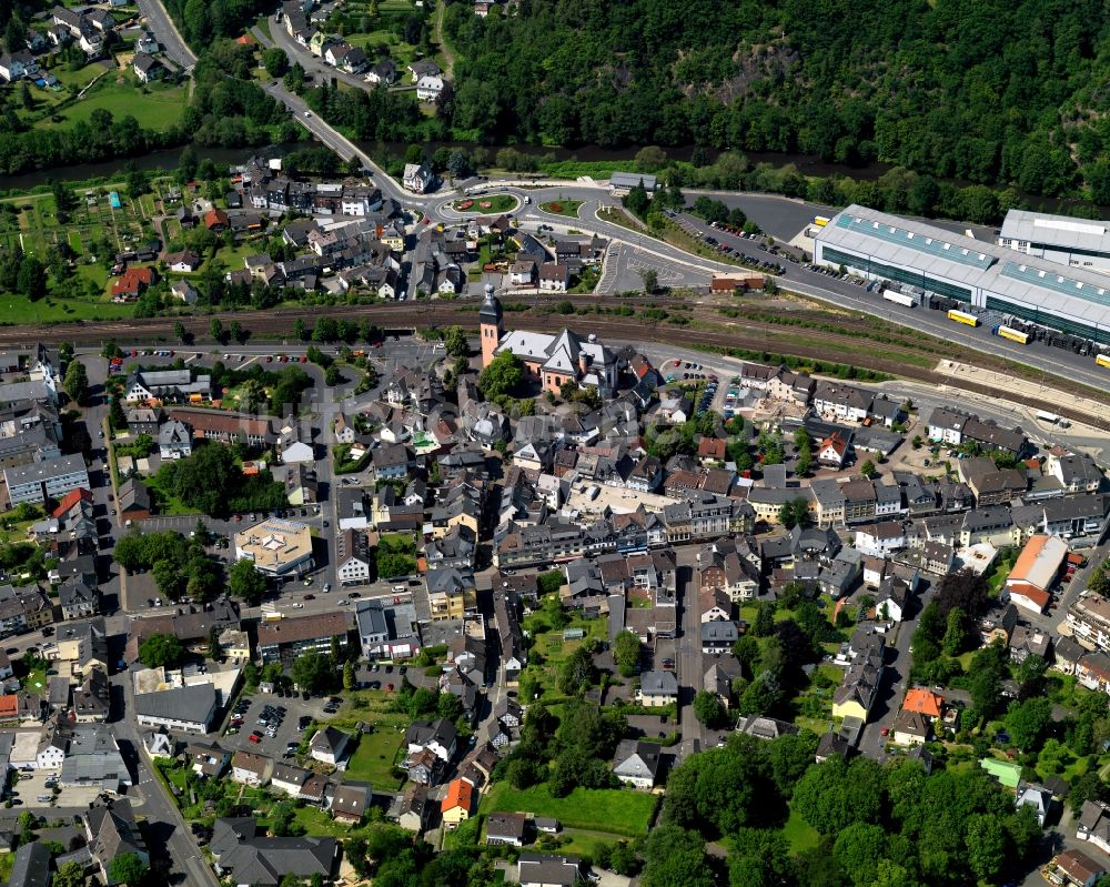 Luftaufnahme Wissen - Stadtanischt von Wissen im Bundesland Rheinland-Pfalz