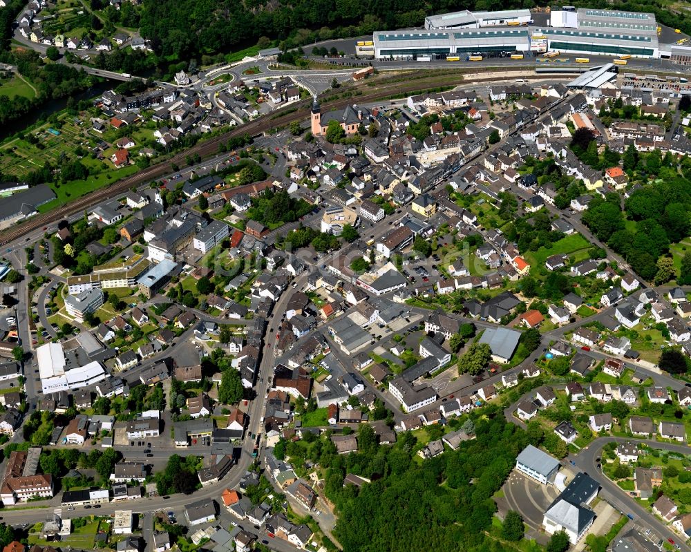 Wissen von oben - Stadtanischt von Wissen im Bundesland Rheinland-Pfalz