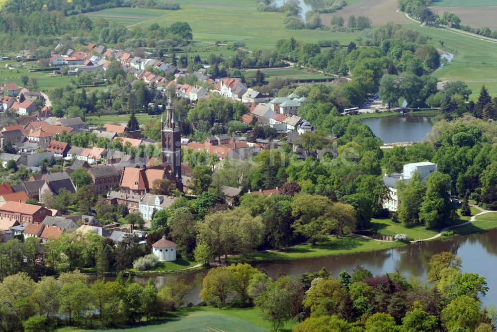 Luftbild WÖRLITZ - Stadtansciht Wörlitz mit St. Petri Kirche