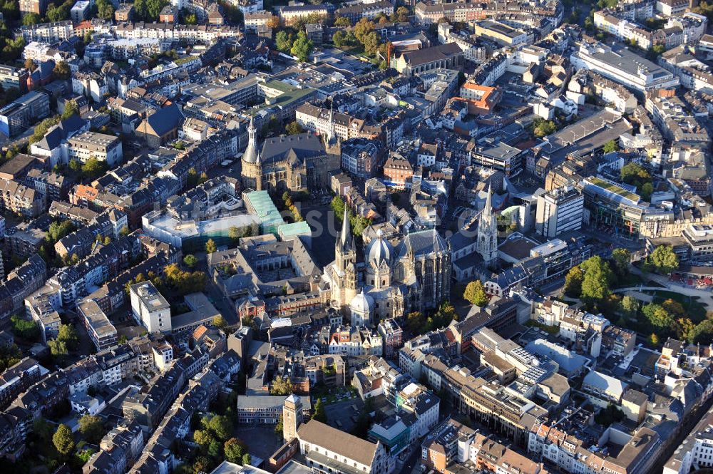 Aachen aus der Vogelperspektive: Stadtansicht auf die Aachener Altstadt Aachen