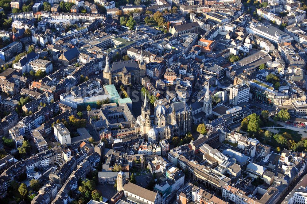 Luftbild Aachen - Stadtansicht auf die Aachener Altstadt Aachen