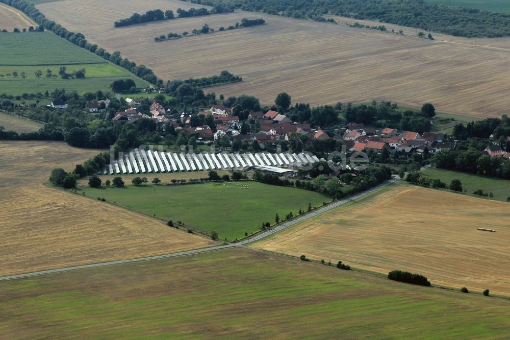 Luftbild Alterstedt - Stadtansicht von Alterstedt mit Solaranlage in Alterstedt in Thüringen