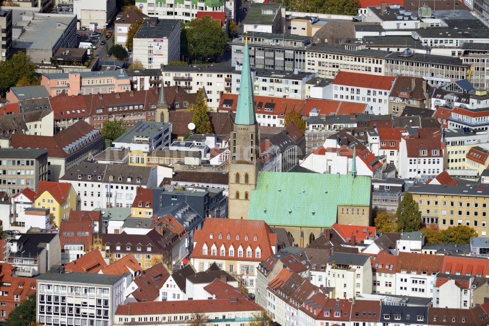 Bielefeld von oben - Stadtansicht der Altstadt von Bielefeld im Bundesland