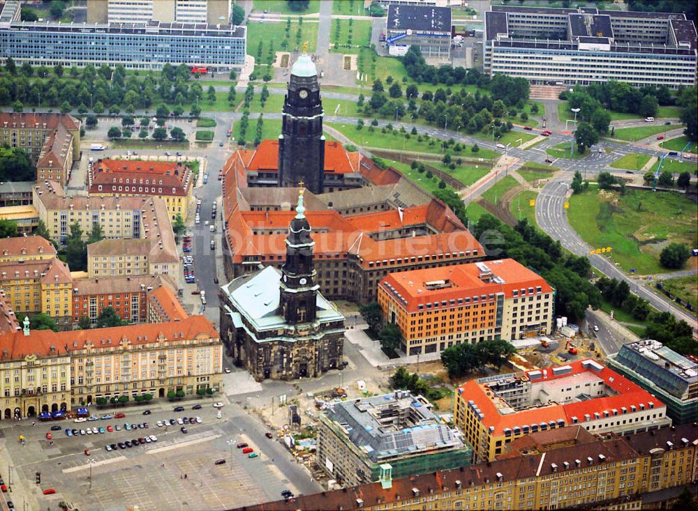 Dresden von oben - Stadtansicht Altstadt Dresden