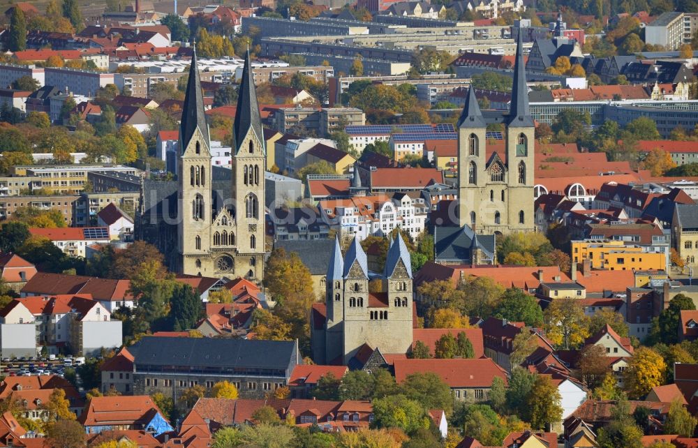 Halberstadt aus der Vogelperspektive: Stadtansicht der Altstadt von Halberstadt im Bundesland Sachsen-Anhalt