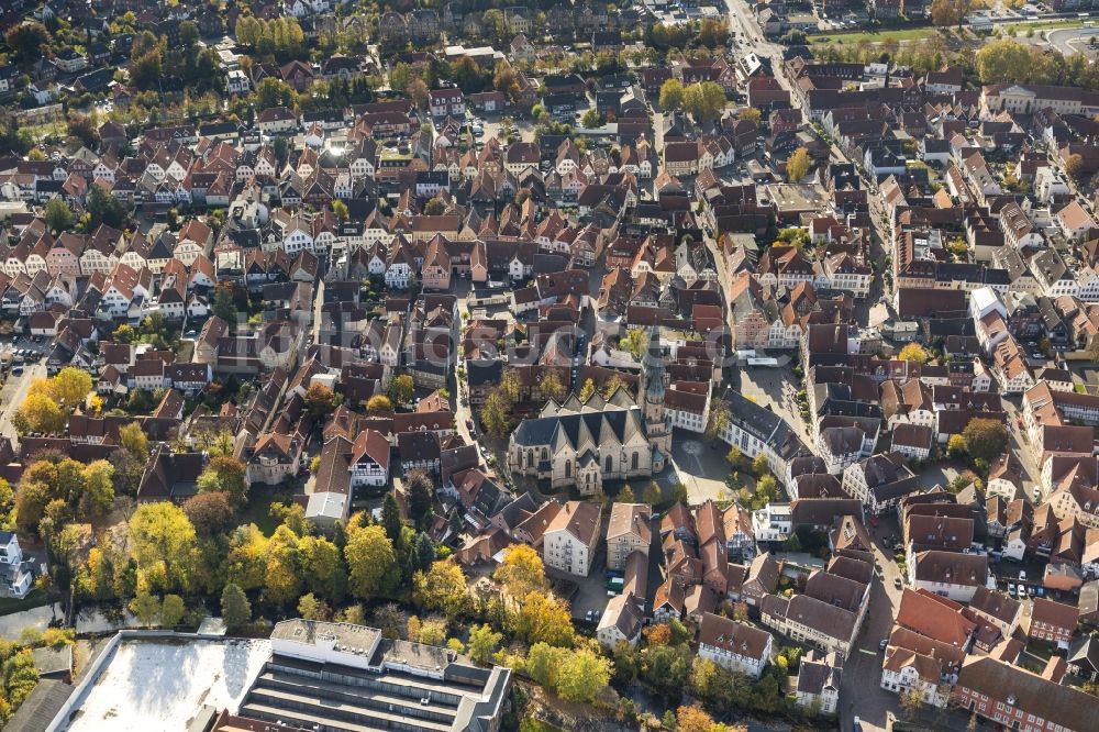 Luftbild Warendorf - Stadtansicht mit der Altstadt und Innenstadt am Zentrum in Warendorf im Bundesland Nordrhein-Westfalen