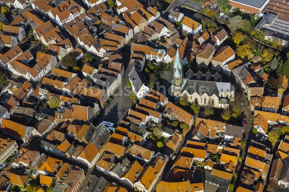 Luftbild Warendorf - Stadtansicht mit der Altstadt und Innenstadt am Zentrum in Warendorf im Bundesland Nordrhein-Westfalen