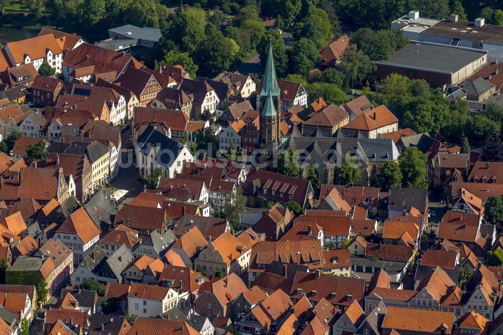 Luftbild Warendorf - Stadtansicht mit der Altstadt und Innenstadt am Zentrum in Warendorf im Bundesland Nordrhein-Westfalen