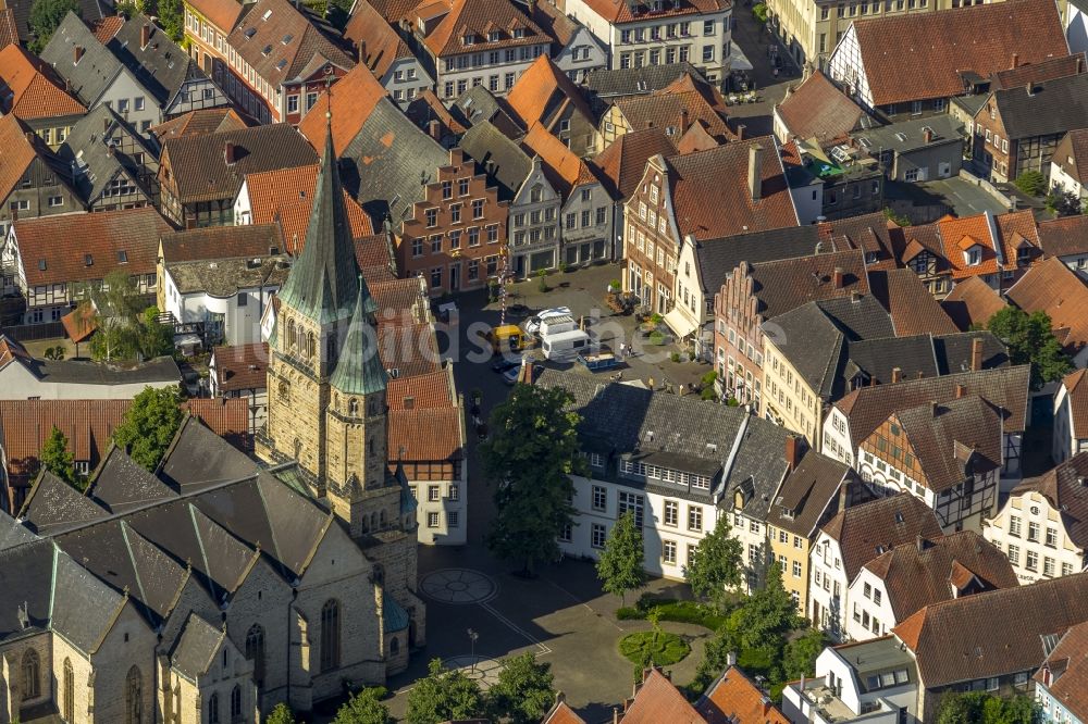 Warendorf aus der Vogelperspektive: Stadtansicht mit der Altstadt und Innenstadt am Zentrum in Warendorf im Bundesland Nordrhein-Westfalen