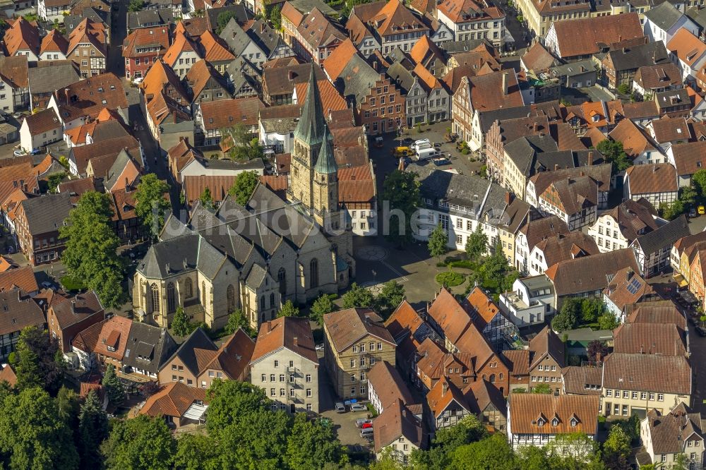 Luftbild Warendorf - Stadtansicht mit der Altstadt und Innenstadt am Zentrum in Warendorf im Bundesland Nordrhein-Westfalen