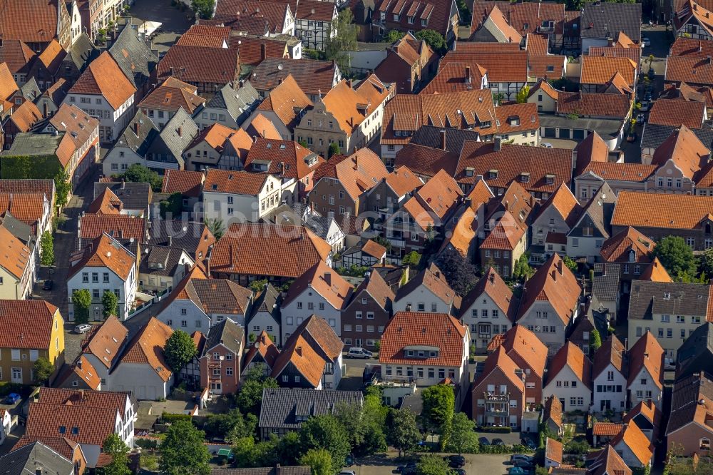 Warendorf von oben - Stadtansicht mit der Altstadt und Innenstadt am Zentrum in Warendorf im Bundesland Nordrhein-Westfalen