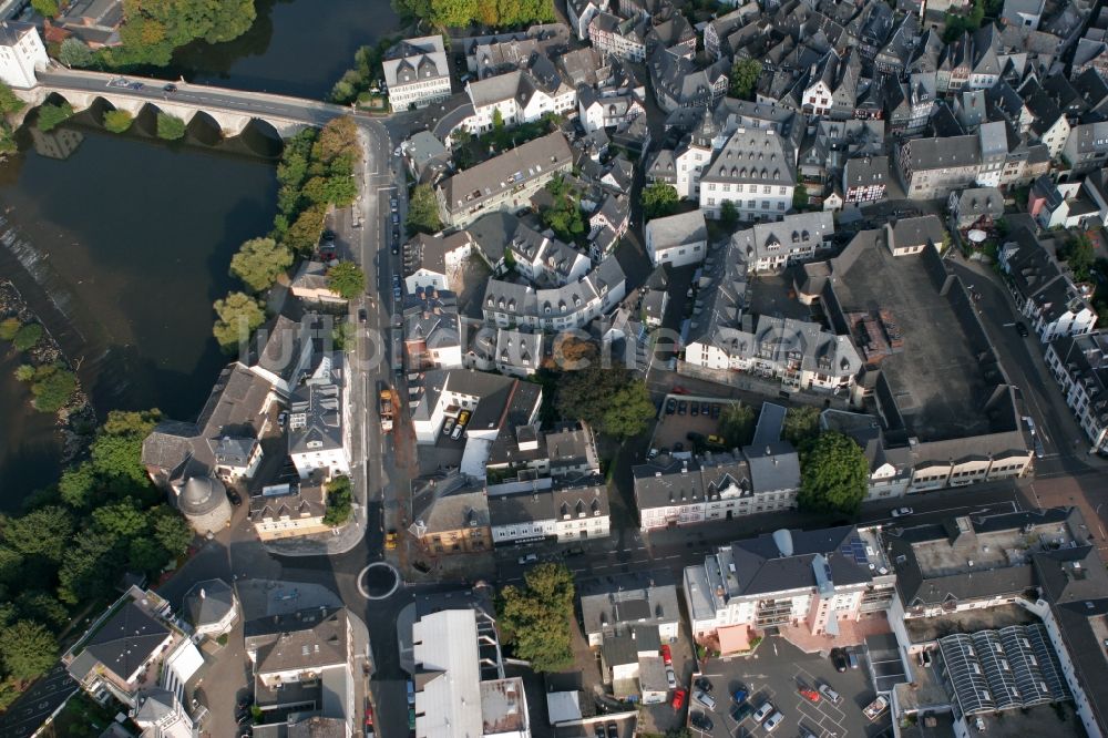 Luftaufnahme Limburg an der Lahn - Stadtansicht der Altstadt von Limburg an der Lahn im Bundesland Hessen